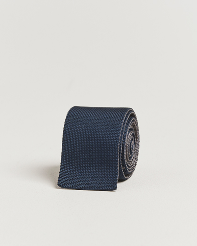 Thom Browne Jacquard Knit Tie Navy – Bleu