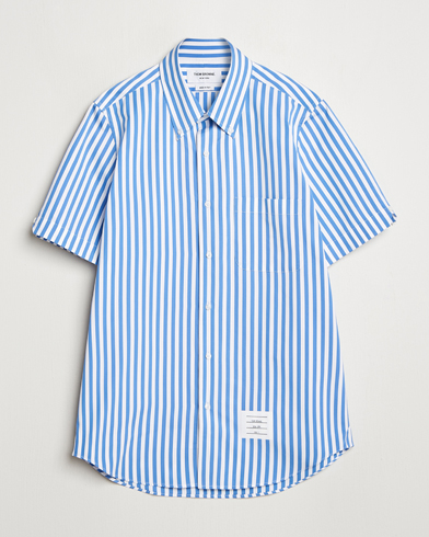 Thom Browne Short Sleeve Button Down Shirt Medium Blue – Bleu