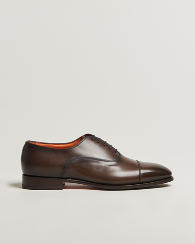 Santoni Adrian Oxford Dark Brown Calf – Marron