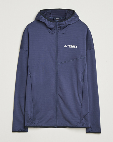 adidas Performance XPR Lightweight Fleece Hooded Full Zip Navy – Bleu