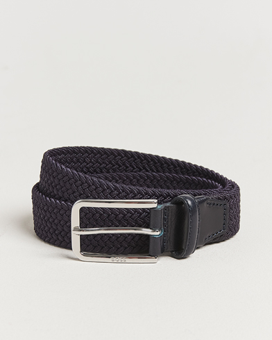 BOSS BLACK Clorio Elastic Woven Belt Navy – Bleu