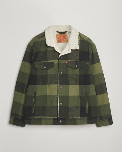 Levi's Relaxed Fit Checked Trucker Jacket Laredo – Vert