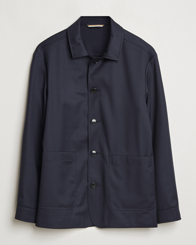 BOSS BLACK Carper Overshirt Dark Blue – Bleu