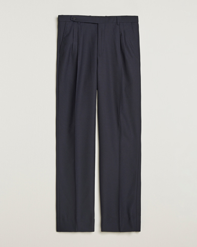 Brioni Capri Wool Trousers Navy – Bleu