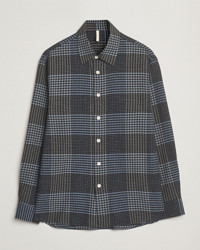 Sunflower Studio Flannel Shirt Blue Check – Bleu