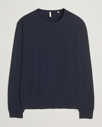 Sunflower Merino Crew Neck Navy – Bleu