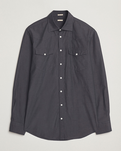 Massimo Alba Arizona Western Shirt Dark Blue – Bleu