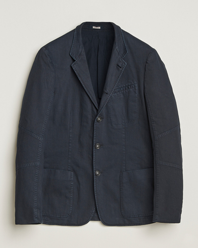 Massimo Alba Gstaad Bull Cotton Jacket Navy – Bleu
