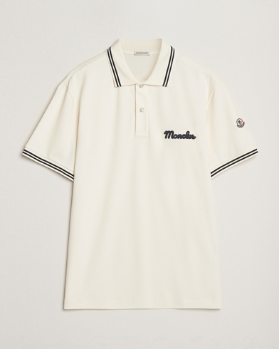 Moncler Vintage Logo Polo Off White – Blanc