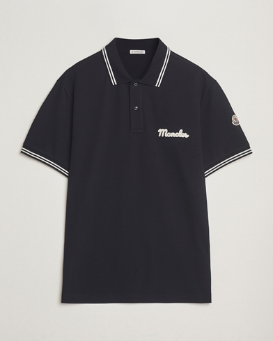 Moncler Vintage Logo Polo Navy – Bleu