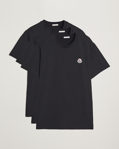 Moncler 3-Pack Logo T-Shirt Black – Noir