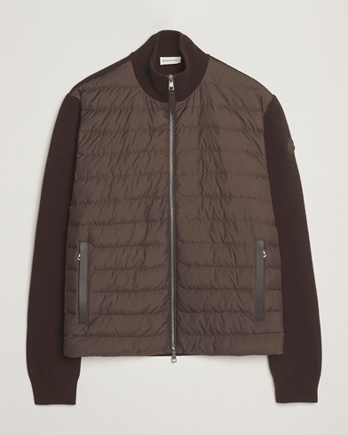 Moncler Full Zip Padded Cardigan Brown – Marron