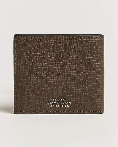 Smythson Ludlow 6 Card Wallet Dark Olive – Vert