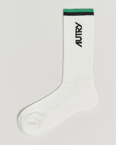 Autry Logo Socks White – Blanc