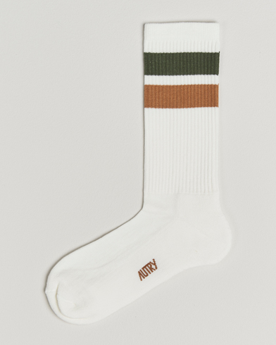 Autry Logo Socks White – Blanc