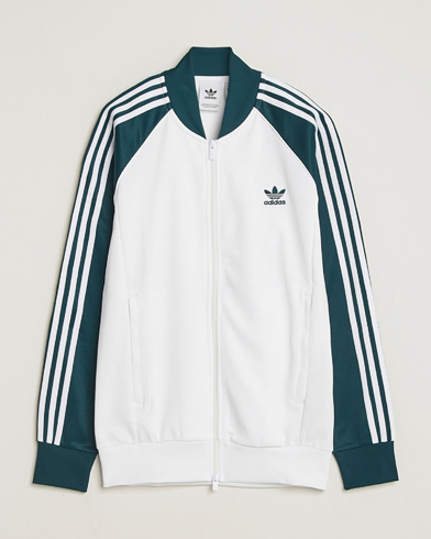 adidas Originals Classic Track Jacket White/Green – Blanc