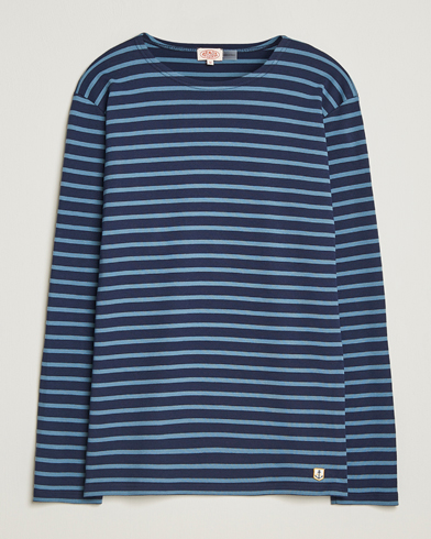Armor-lux Houat Héritage Stripe Long Sleeve T-Shirt Deep Marine/Bluefin – Bleu
