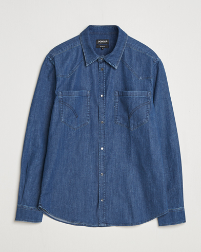 Dondup Pocket Denim Shirt Medium Blue – Bleu