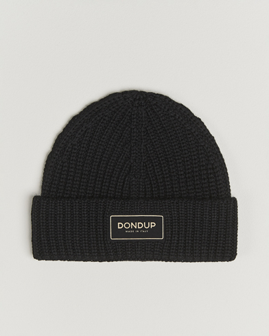 Dondup Ribbed Beanie Black – Noir