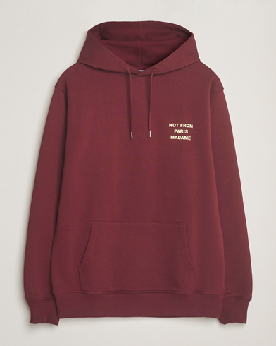 Drôle de Monsieur Slogan Hoodie Wine – Rouge