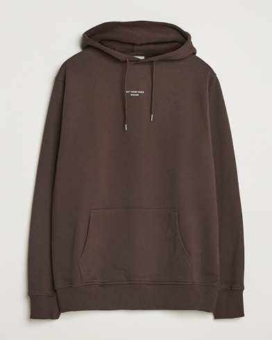 Drôle de Monsieur Classic Slogan Hoodie Dark Brown – Marron