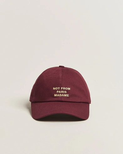 Drôle de Monsieur Slogan Baseball Cap Wine – Rouge
