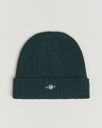 GANT Wool Lined Beanie Tartan Green – Vert
