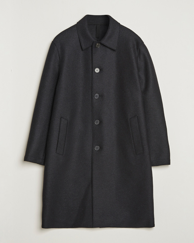 Harris Wharf London Pressed Wool Mac Coat Black – Noir
