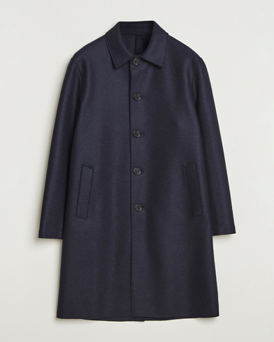Harris Wharf London Pressed Wool Mac Coat Navy – Bleu