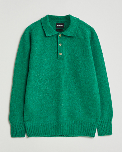 Howlin' Brushed Wool Polo Greendream – Vert