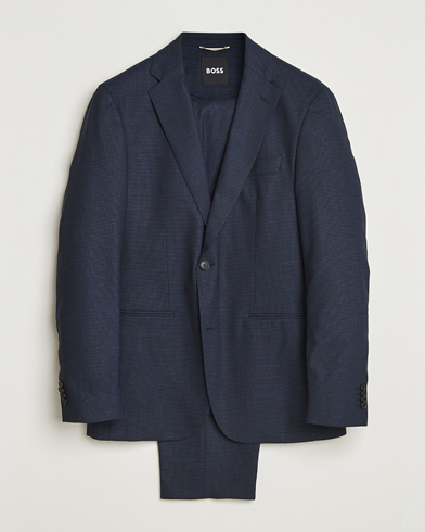 BOSS BLACK Huge Wool Suit Dark Blue – Bleu