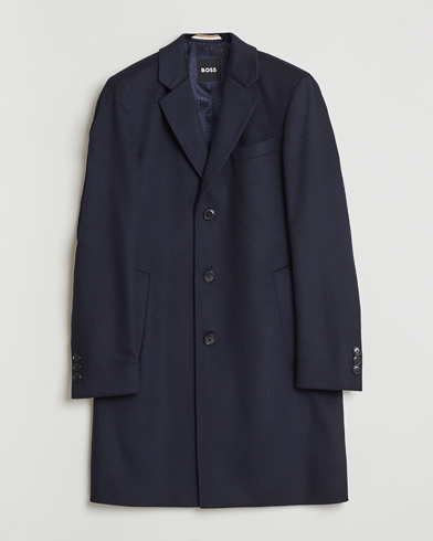 BOSS BLACK Hyde Wool Coat Dark Blue – Bleu
