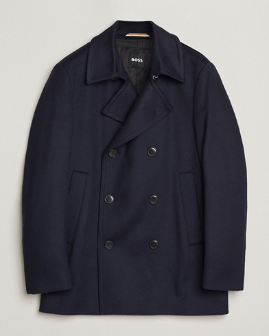 BOSS BLACK Hyde Wool Peacoat Dark Blue – Bleu