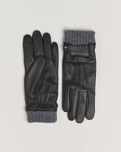 BOSS BLACK Hyden Leather Glove Black – Noir