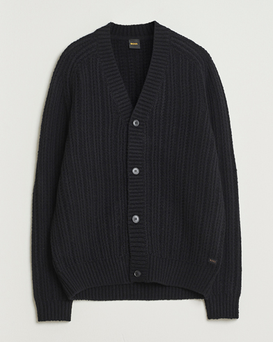 BOSS ORANGE Kortho Wool Knitted Cardigan Black – Noir