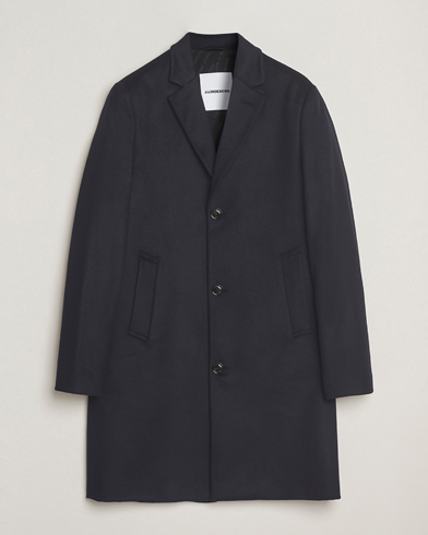 J.Lindeberg August Wool/Cashmere Melton Coat Navy – Bleu