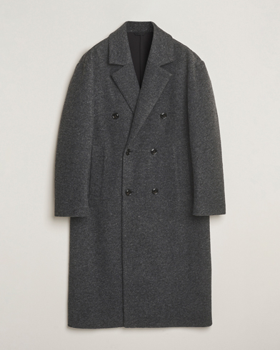 J.Lindeberg Willy Bonded Wool Coat Dark Grey Melange – Gris
