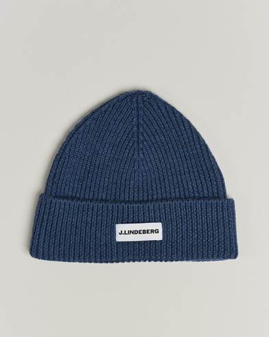 J.Lindeberg Juan Merino Beanie Vintage Indigo – Bleu