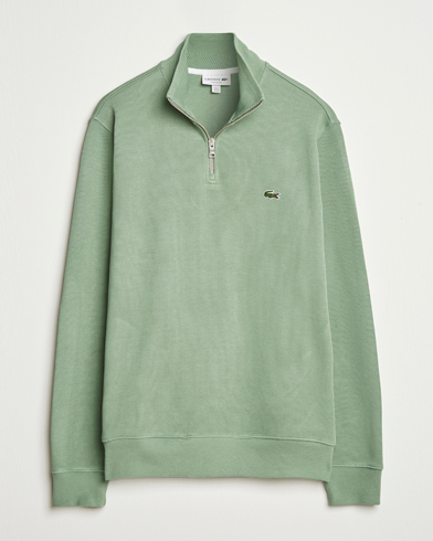 Lacoste Rib Interlock Half Zip Thyme Green – Vert