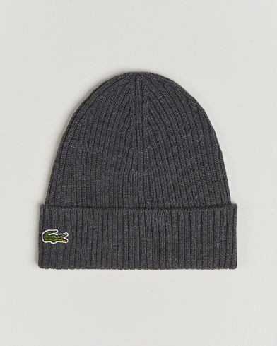 Lacoste Wool Knitted Beanie Pitch Chine – Gris