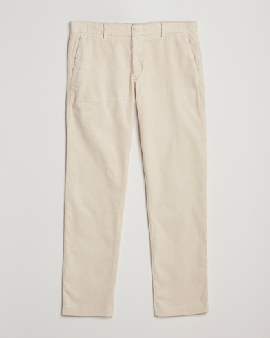 NN07 Theo Regular Fit Corduroy Chinos Ivory – Blanc