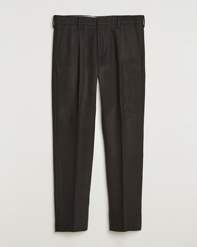 NN07 Bill Wool Pleated Trousers Brown – Marron