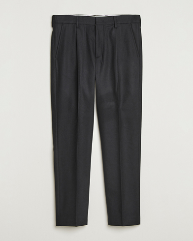 NN07 Bill Wool Pleated Trousers Black – Noir