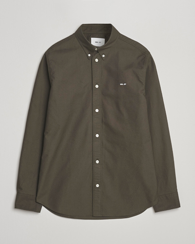 NN07 Colby Oxford Shirt Dark Army – Vert