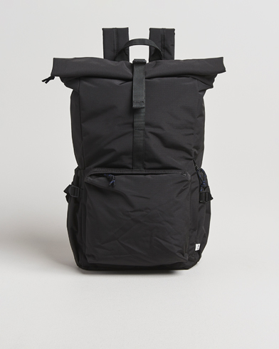 NN07 Nylon Ripstop Rolltop Backpack Black – Noir