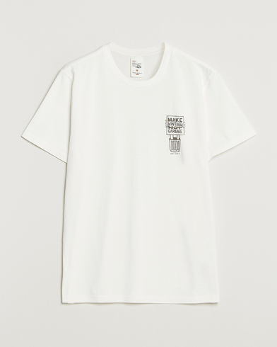 Nudie Jeans Roy Garbage T-Shirt Chalk White – Blanc