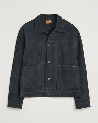 Nudie Jeans Dante II Suede Jacket Navy – Bleu