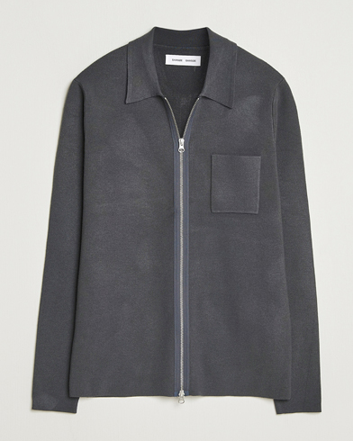 Samsøe Samsøe Guna Full Zip Black Oyster – Gris