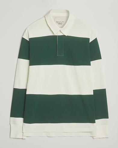 GANT 240 Mulberry Street Block Stripe Heavy Rugger Forest Green/White – Multicolore