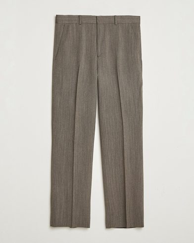 GANT 240 Mulberry Street Herringbone Suit Pants Deep Brown – Marron